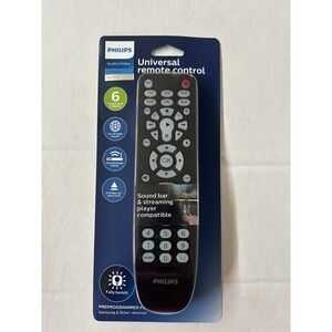 Philips SRP9368D/27 Universal TV Remote Control 6 Device Sound Bar Streaming NEW